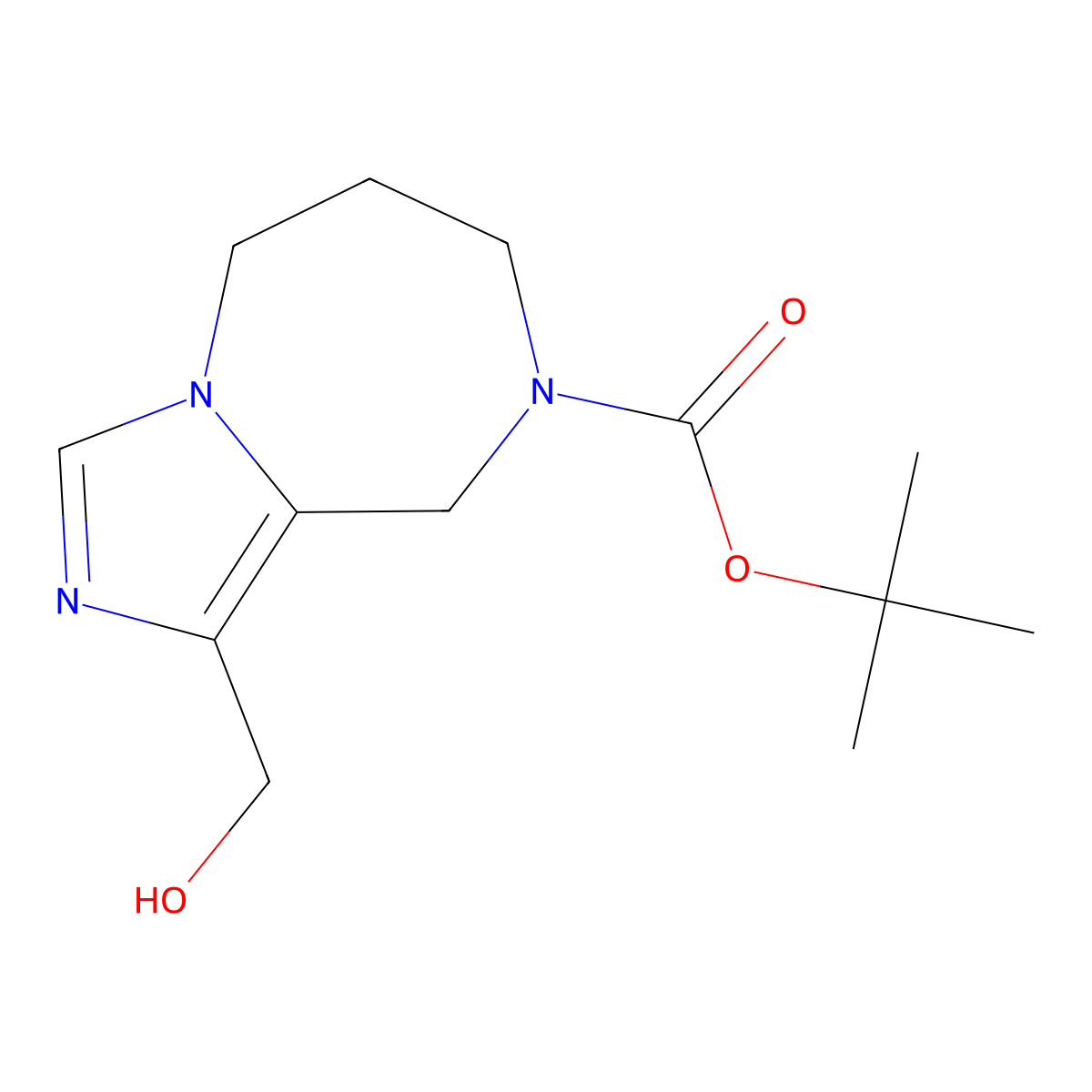 tert-Butyl 1-(hydroxymethyl)-6,7-dihydro-5H-imidazo[1,5-a][1,4]diazepine-8(9H)-carboxylate molecular structure, CAS 1251014-69-3