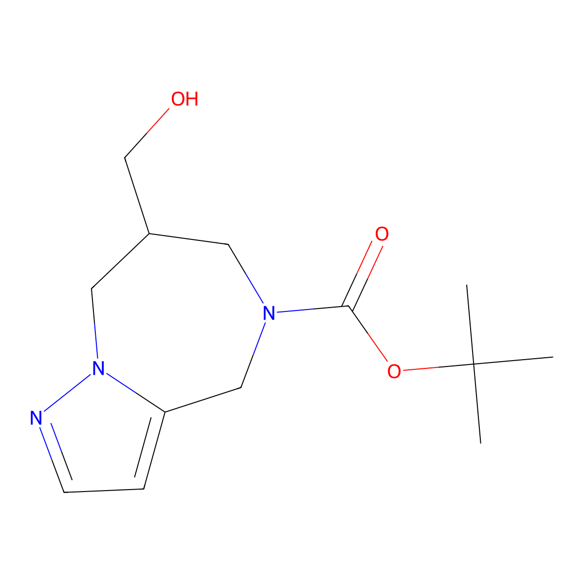 7-Hydroxymethyl-7,8-dihydro-4H,6H-1,5,8a-triaza-azulene-5-carboxylic acid tert-butyl ester molecular structure, CAS 1251014-84-2