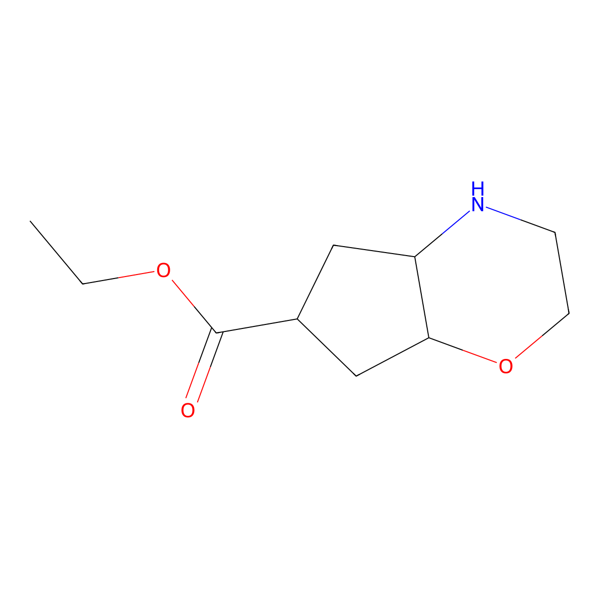 Ethyl octahydrocyclopenta[b]morpholine-6-carboxylate molecular structure, CAS 1251014-96-6