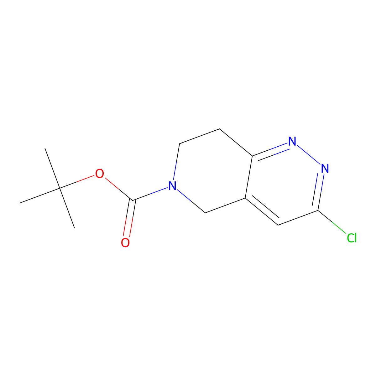 Tert-butyl 3-chloro-7,8-dihydropyrido[4,3-C]pyridazine-6(5H)-carboxylate molecular structure, CAS 1251015-71-0
