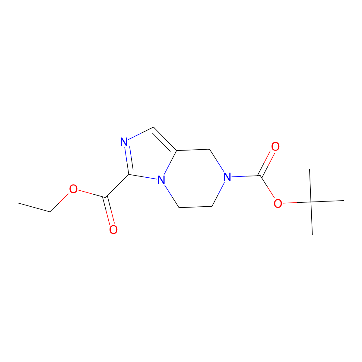 7-tert-Butyl 3-ethyl 5,6-dihydroimidazo[1,5-a]pyrazine-3,7(8H)-dicarboxylate molecular structure, CAS 1251016-13-3