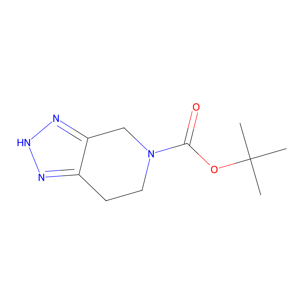 3,4,6,7-Tetrahydro-[1,2,3]triazolo[4,5-c]pyridine-5-carboxylic acid tert-butyl ester molecular structure, CAS 1251016-63-3