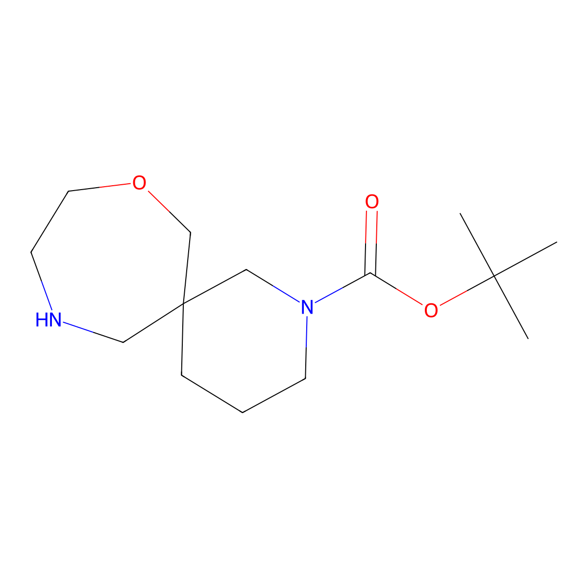 Tert-Butyl 8-Oxa-2,11-Diazaspiro[5.6]Dodecane-2-Carboxylate molecular structure, CAS 1251016-99-5