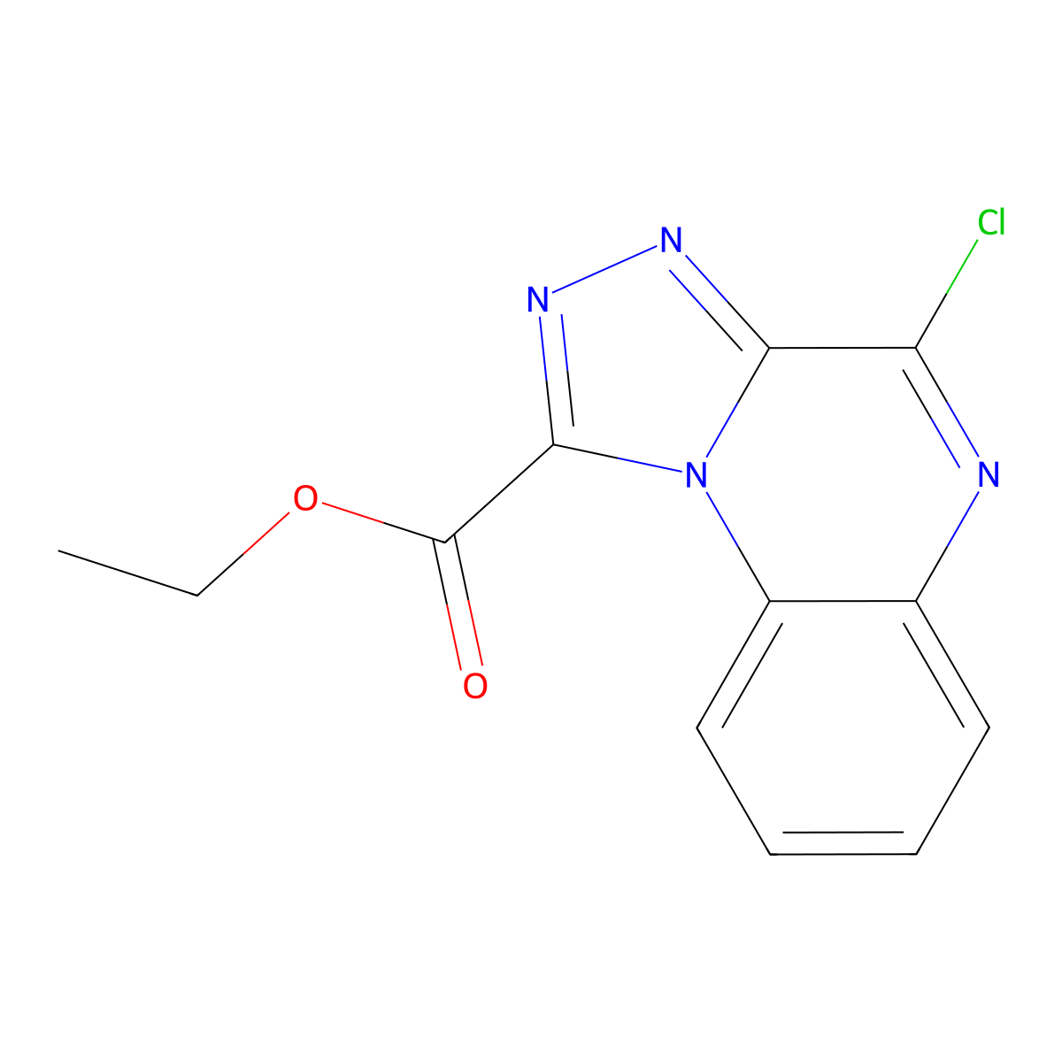 Ethyl 4-chloro-[1,2,4]triazolo[4,3-a]quinoxaline-1-carboxylate molecular structure, CAS 1251017-01-2