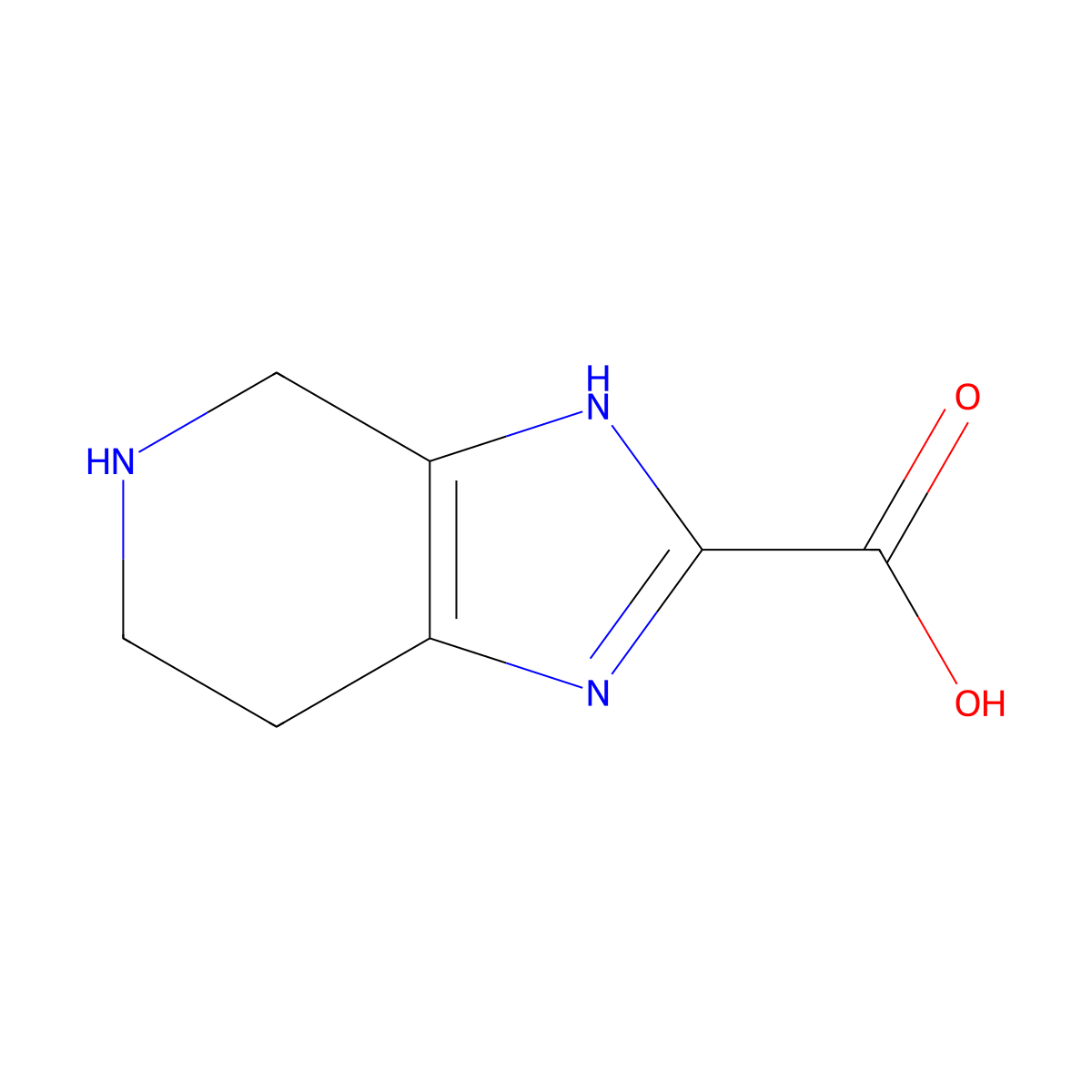 1H,4H,5H,6H,7H-imidazo[4,5-c]pyridine-2-carboxylic acid molecular structure, CAS 1251017-07-8