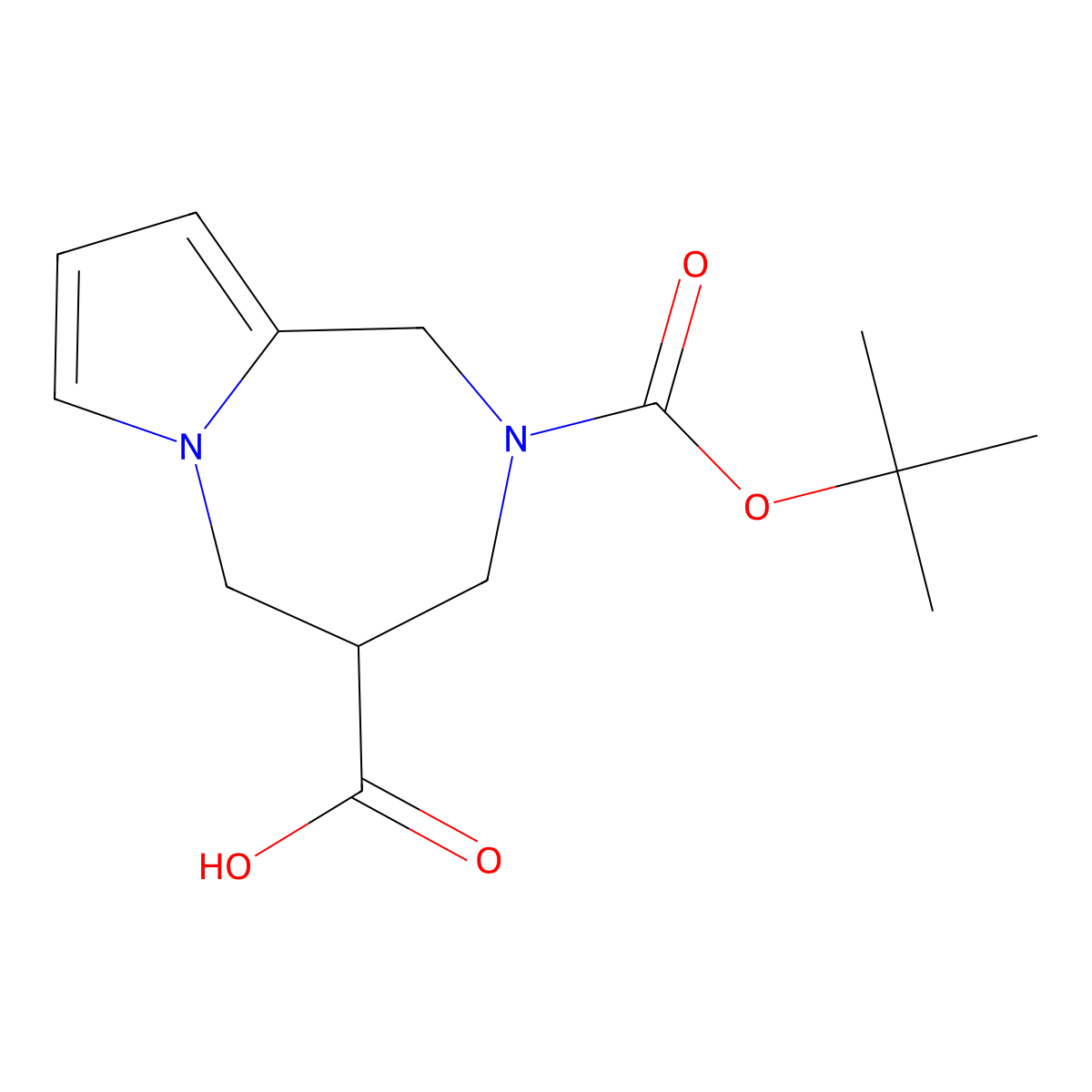 4,5-Dihydro-1H,3H-Pyrrolo[1,2-A][1,4]Diazepine-2,4-Dicarboxylic Acid 2-Tert-Butyl Ester molecular structure, CAS 1251017-62-5