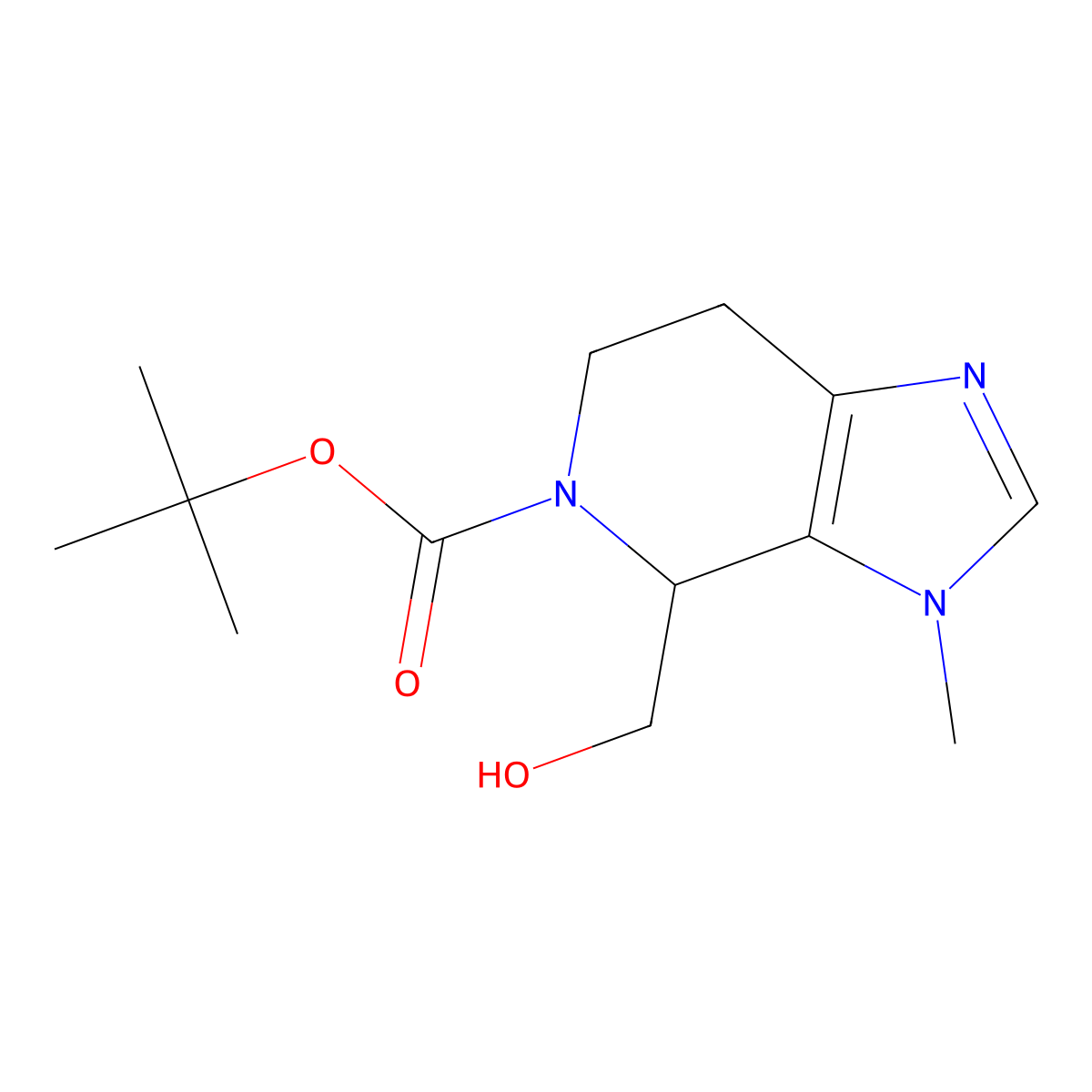 tert-Butyl 4-(hydroxymethyl)-3-methyl-6,7-dihydro-3H-imidazo[4,5-c]pyridine-5(4H)-carboxylate molecular structure, CAS 1251017-76-1