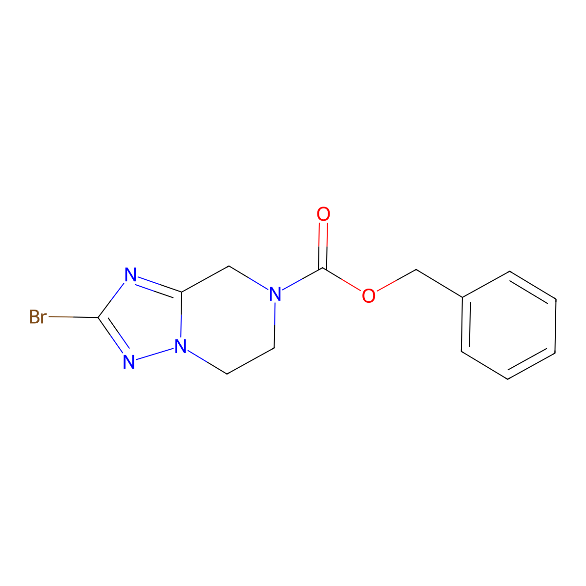 benzyl 2-bromo-5H,6H,7H,8H-[1,2,4]triazolo[1,5-a]pyrazine-7-carboxylate molecular structure, CAS 1251019-18-7