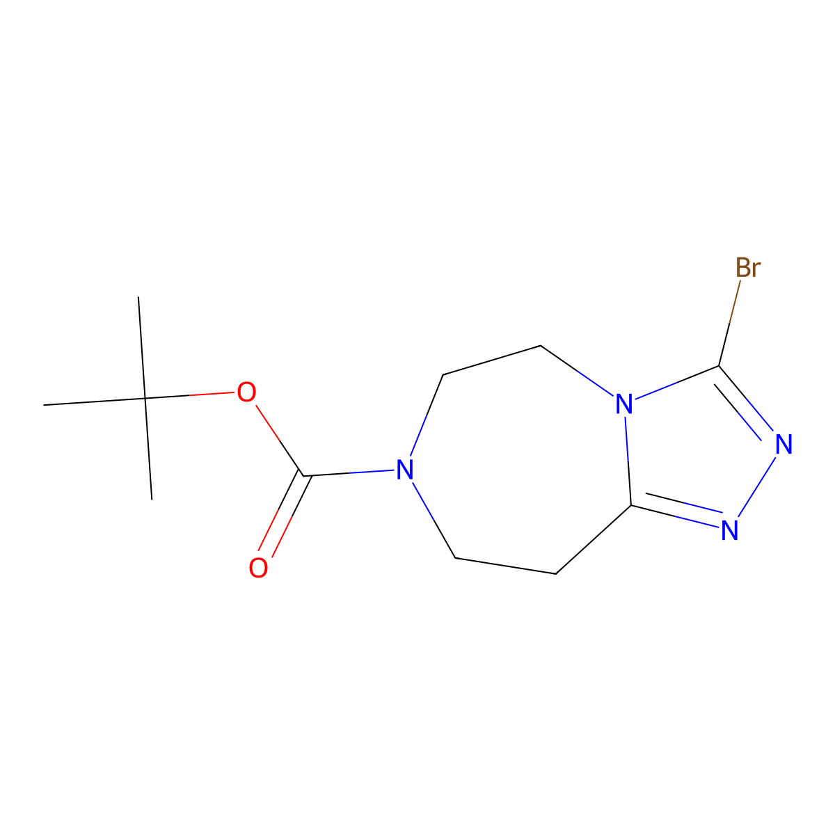 tert-Butyl 3-bromo-8,9-dihydro-5H-[1,2,4]triazolo[4,3-d][1,4]diazepine-7(6H)-carboxylate molecular structure, CAS 1251020-06-0