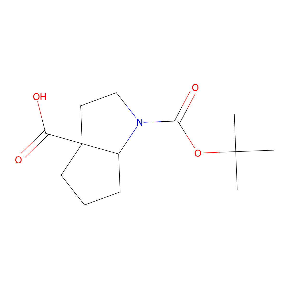 1-[(Tert-butoxy)carbonyl]-octahydrocyclopenta[b]pyrrole-3a-carboxylic acid molecular structure, CAS 1251020-49-1