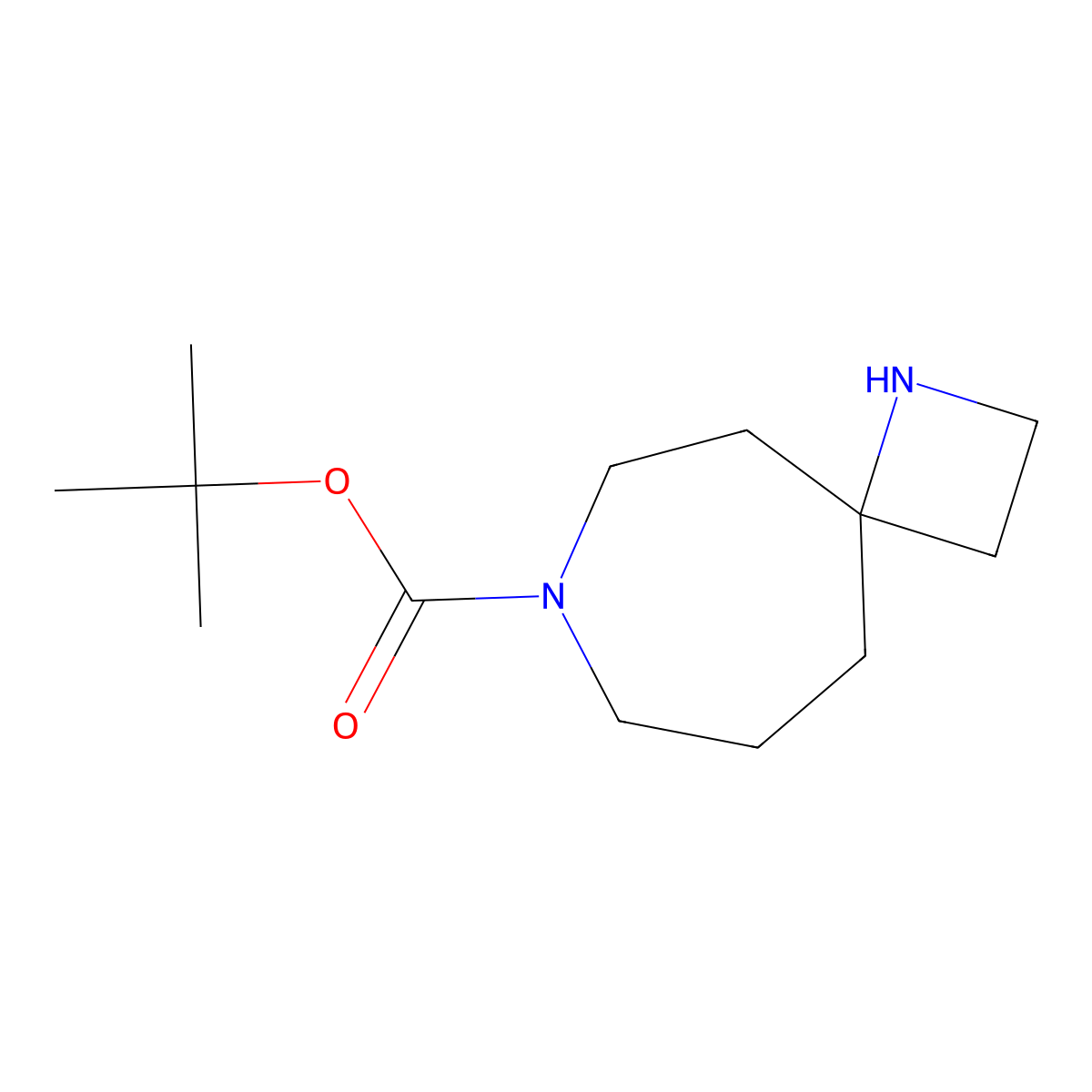 tert-Butyl 1,7-diazaspiro[3.6]decane-7-carboxylate molecular structure, CAS 1251020-63-9