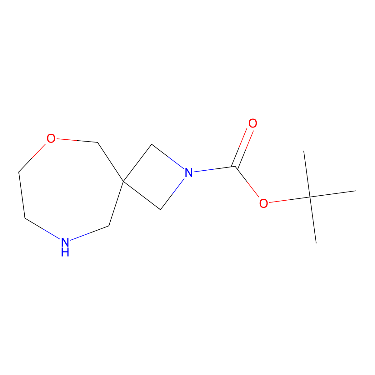 tert-Butyl 6-oxa-2,9-diazaspiro[3.6]decane-2-carboxylate molecular structure, CAS 1251020-83-3