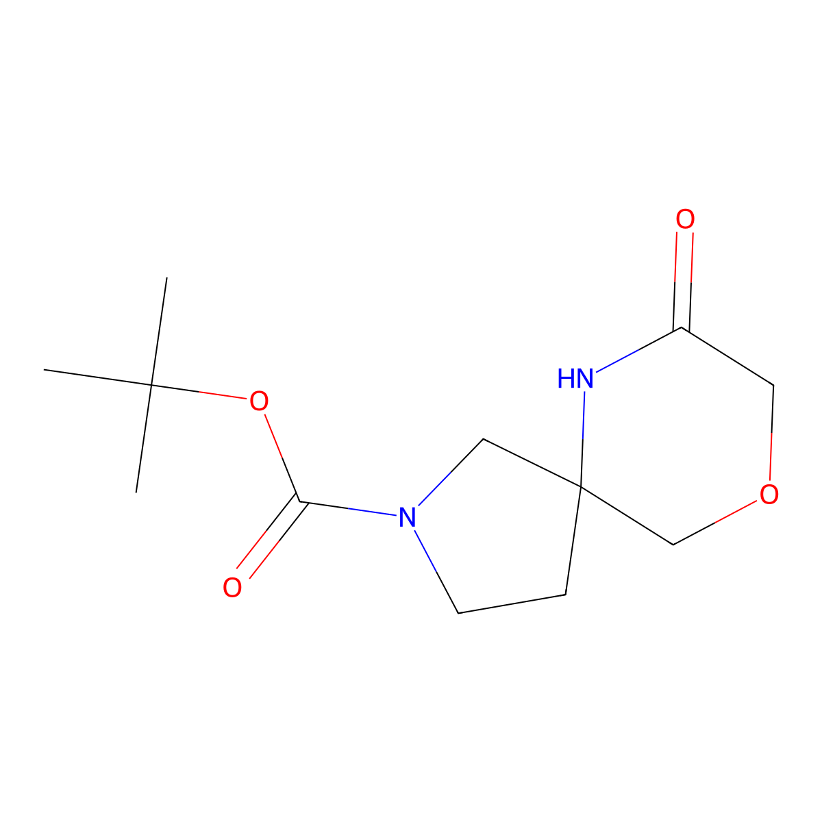 tert-Butyl 7-oxo-9-oxa-2,6-diazaspiro[4.5]decane-2-carboxylate molecular structure, CAS 1251020-94-6