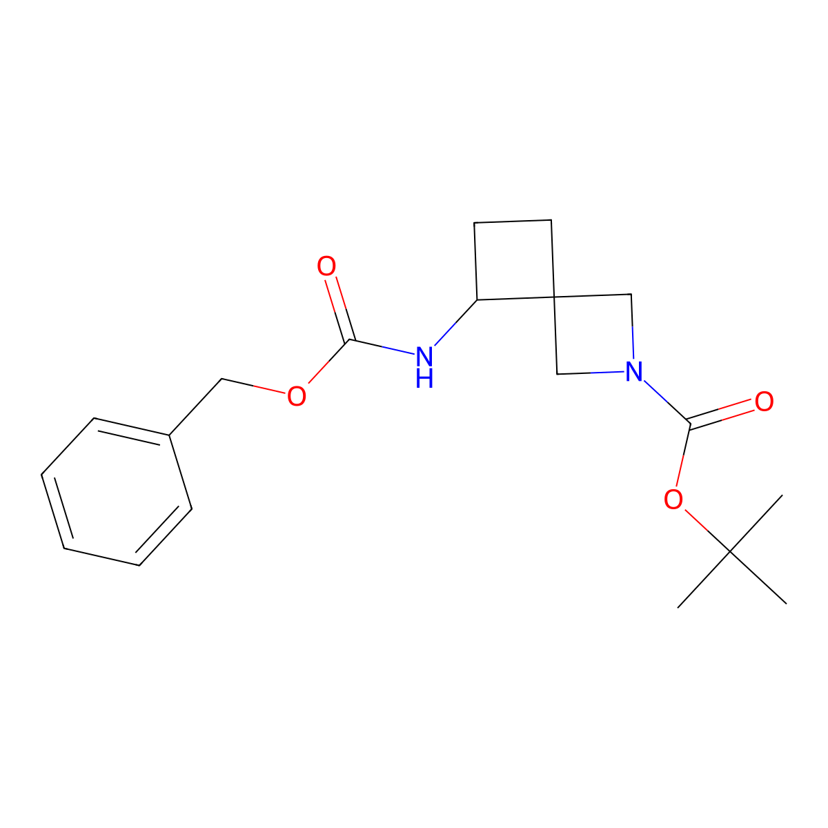 5-Benzyloxycarbonylamino-2-aza-spiro[3.3]heptane-2-carboxylic acid tert-butyl ester molecular structure, CAS 1251021-00-7