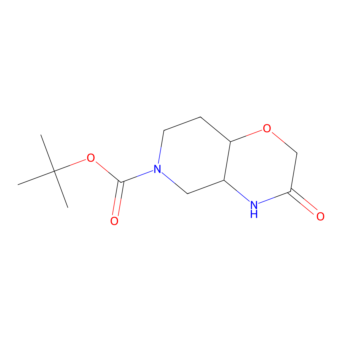 Tert-butyl cis-3-oxo-4,4a,5,7,8,8a-hexahydropyrido[4,3-b][1,4]oxazine-6-carboxylate molecular structure, CAS 1251021-76-7