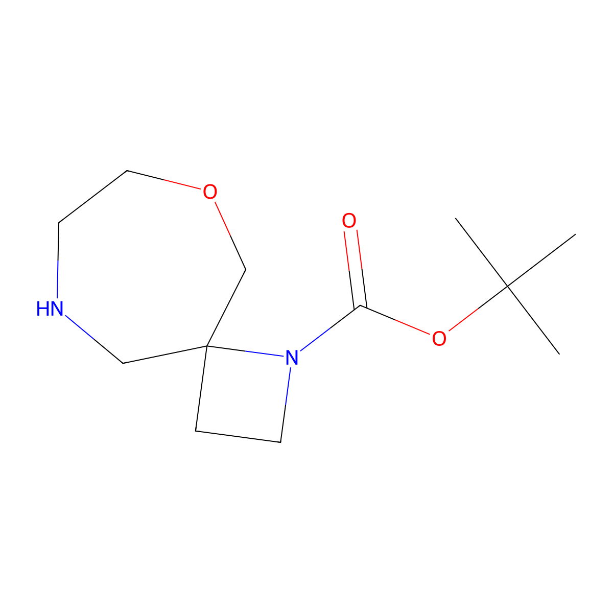 1-Boc-6-oxa-1,9-diazaspiro[3.6]decane molecular structure, CAS 1251022-85-1