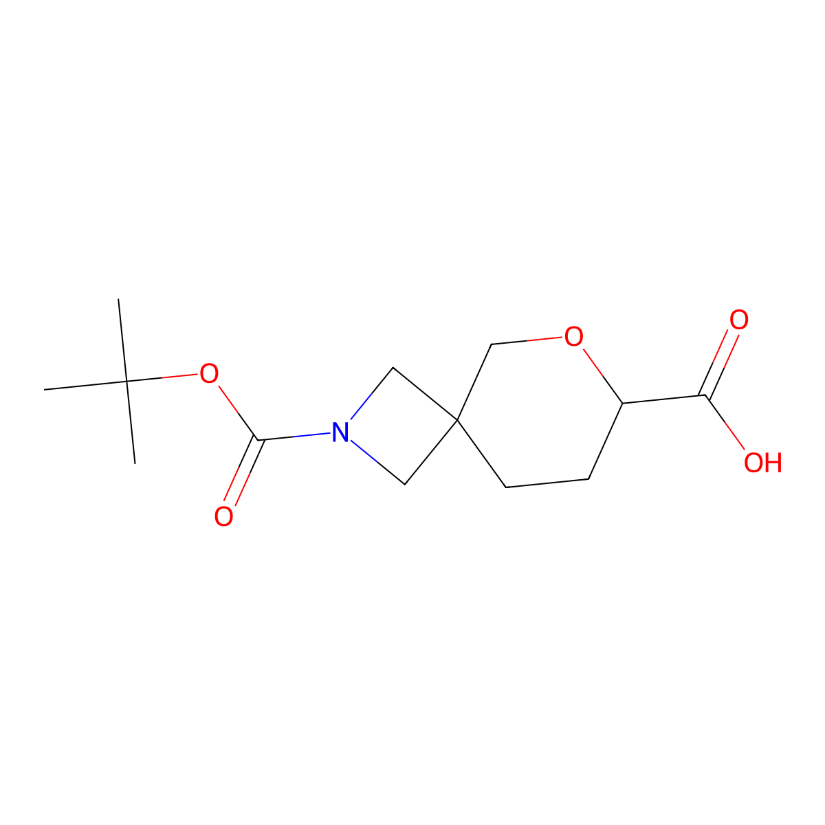 2-[(Tert-butoxy)carbonyl]-6-oxa-2-azaspiro[3.5]nonane-7-carboxylic acid molecular structure, CAS 1251022-87-3