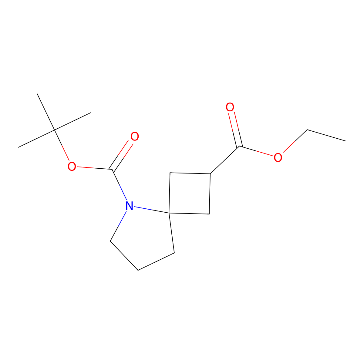 Ethyl 5-boc-5-aza-spiro[3.4]octane-2-carboxylate molecular structure, CAS 1251022-90-8