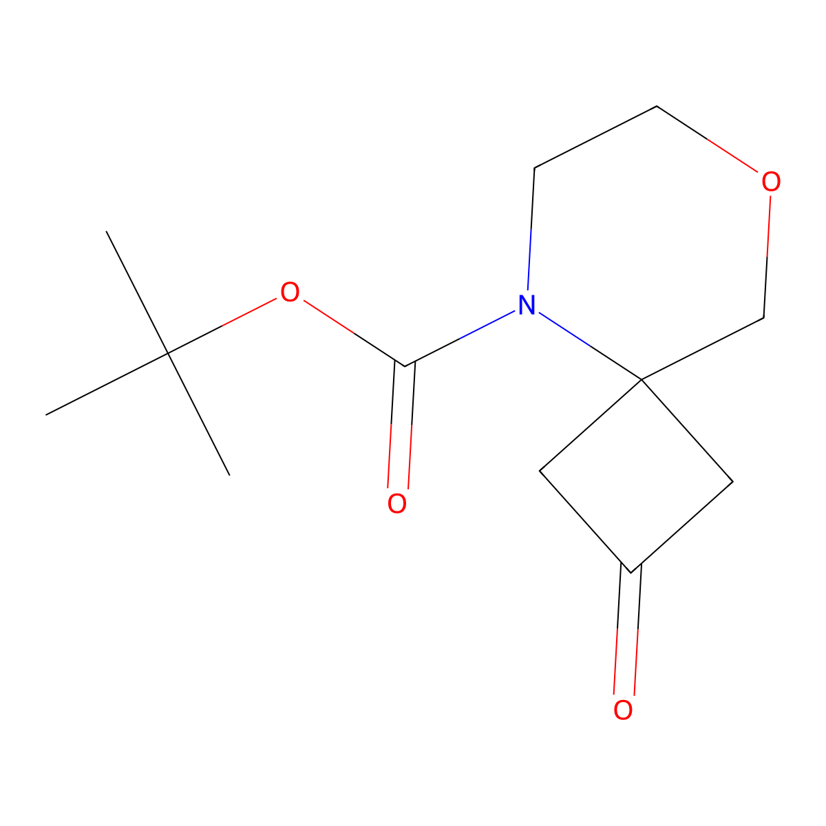 tert-Butyl 2-oxo-8-oxa-5-azaspiro[3.5]nonane-5-carboxylate molecular structure, CAS 1251022-91-9