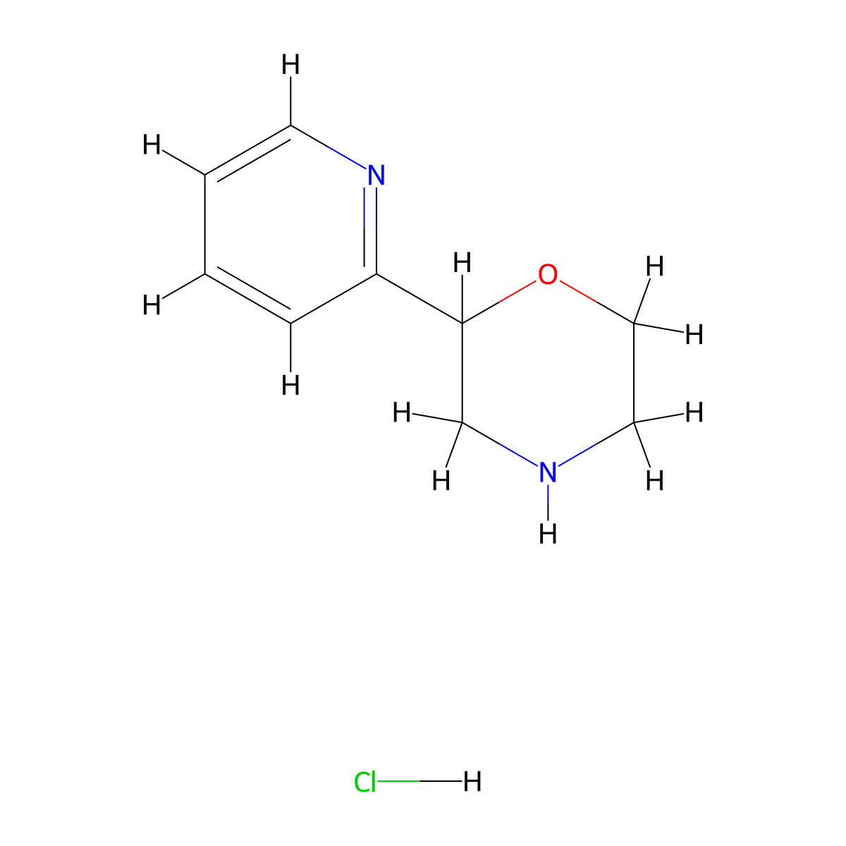 2-(Pyridin-2-yl)morpholine hydrochloride molecular structure, CAS 1251023-51-4