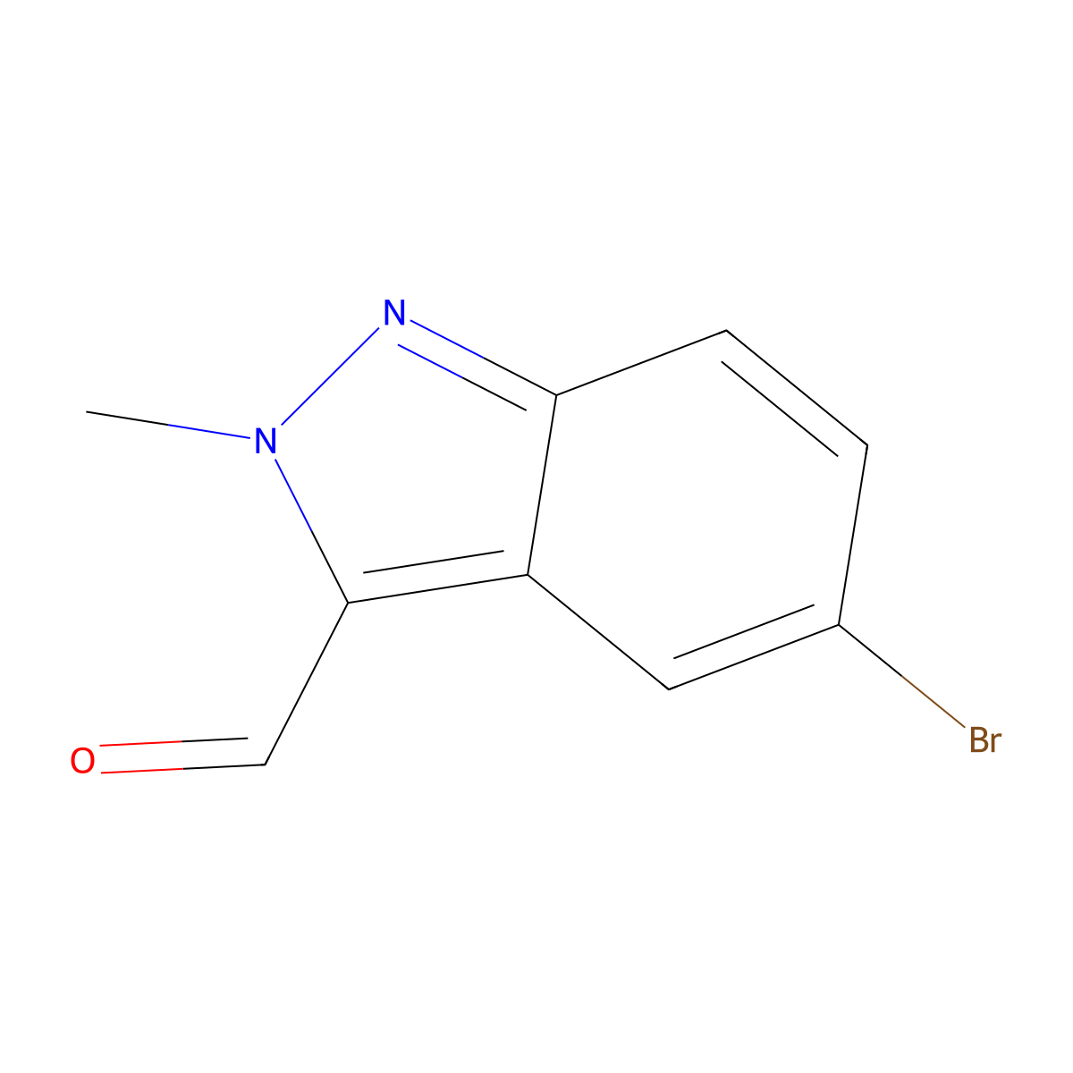 5-Bromo-2-methyl-2H-indazole-3-carbaldehyde molecular structure, CAS 1251023-52-5