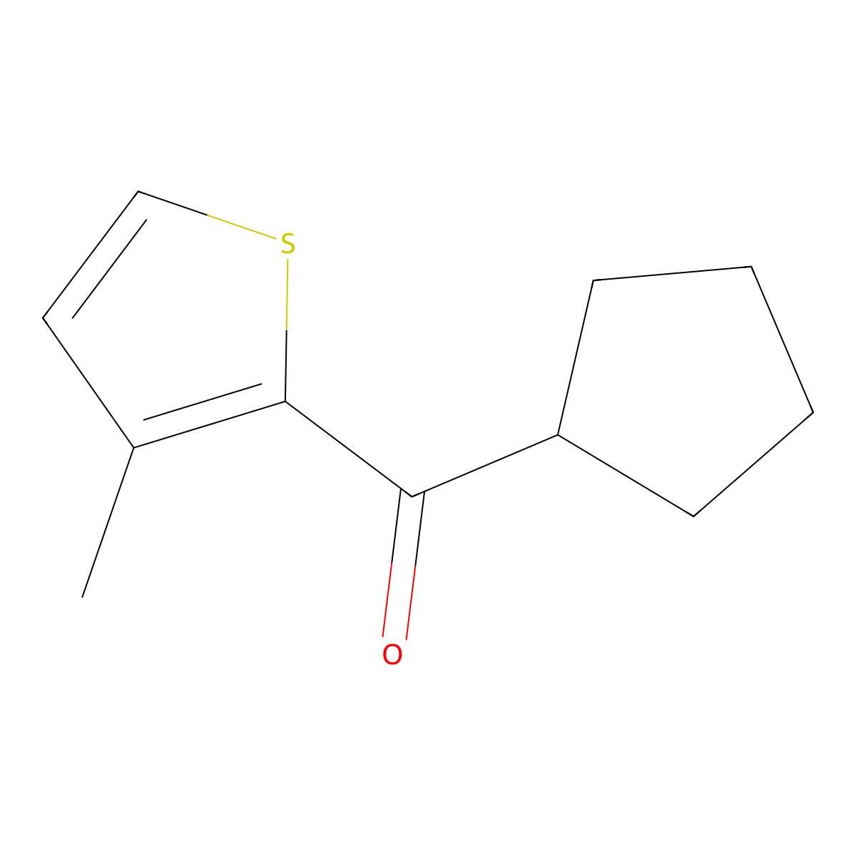 Methanone, cyclopentyl(3-methyl-2-thienyl)- molecular structure, CAS 1251023-55-8