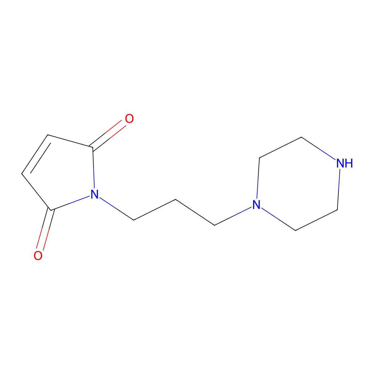 1-[3-(piperazin-1-yl)propyl]-2,5-dihydro-1H-pyrrole-2,5-dione molecular structure, CAS 1251023-74-1