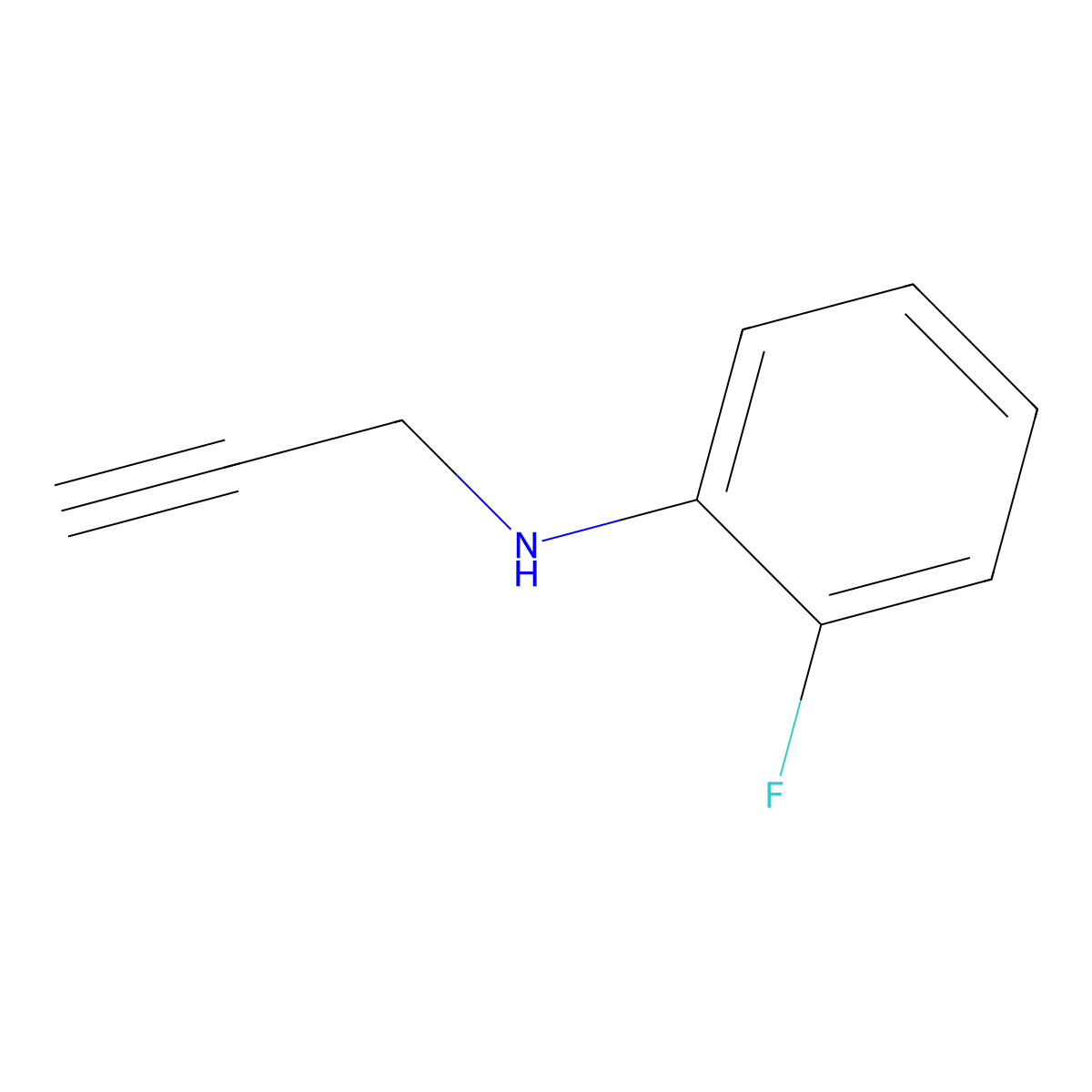 2-fluoro-N-(prop-2-yn-1-yl)aniline molecular structure, CAS 1251024-27-7