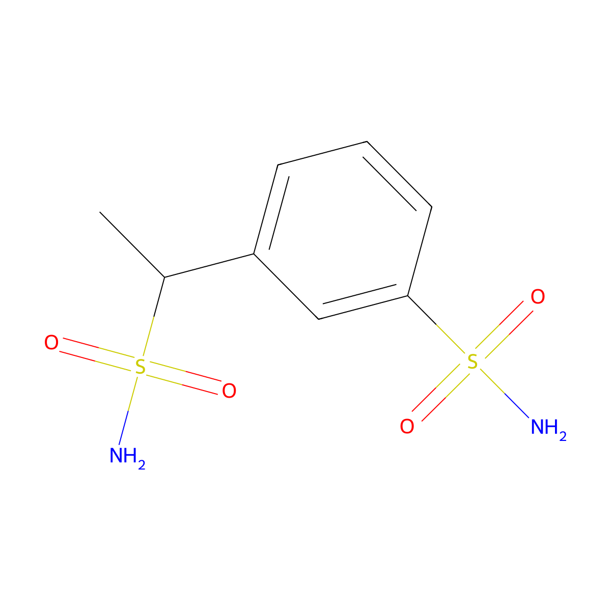3-(1-Sulfamoylethyl)benzenesulfonamide molecular structure, CAS 1251025-08-7
