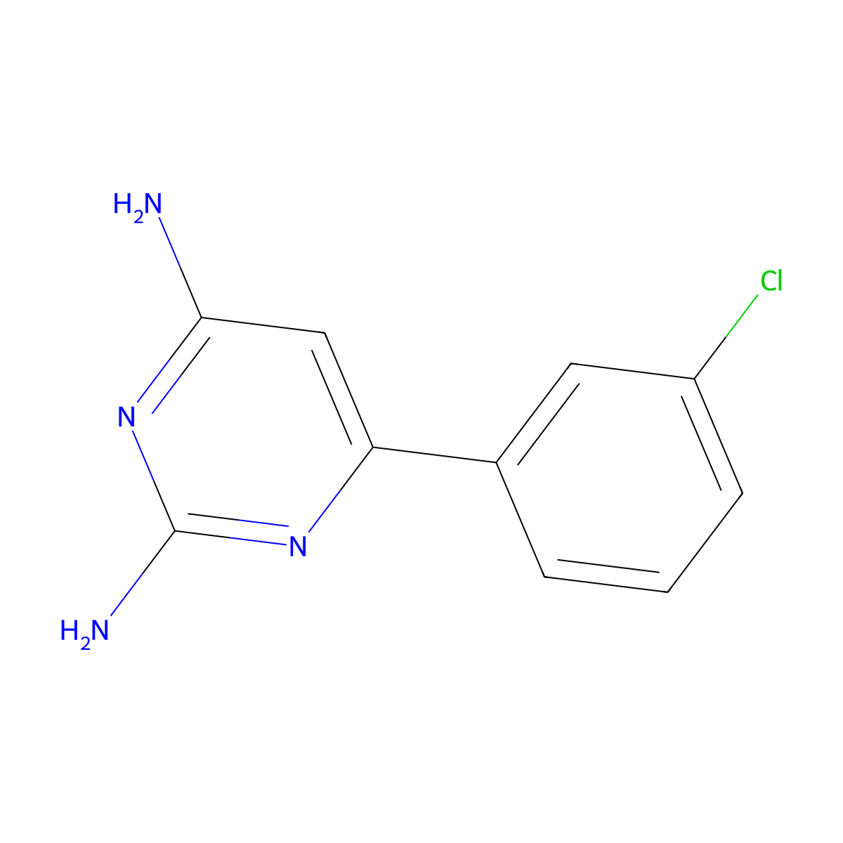 6-(3-Chlorophenyl)pyrimidine-2,4-diamine molecular structure, CAS 1251025-80-5