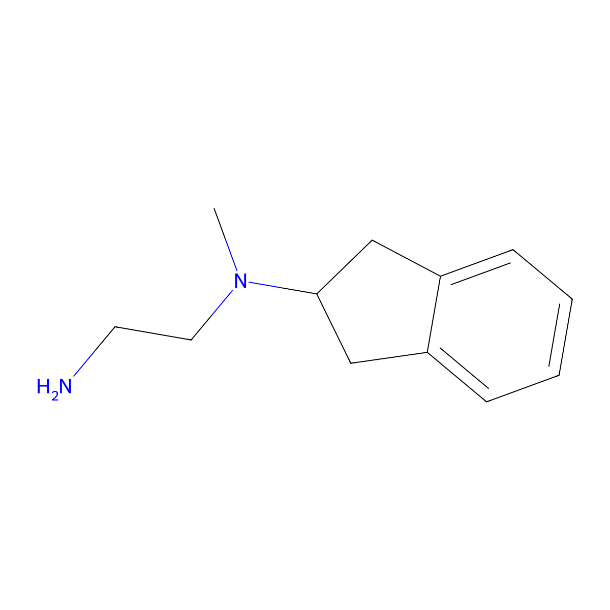 N-(2-aminoethyl)-N-methyl-2,3-dihydro-1H-inden-2-amine molecular structure, CAS 1251027-10-7