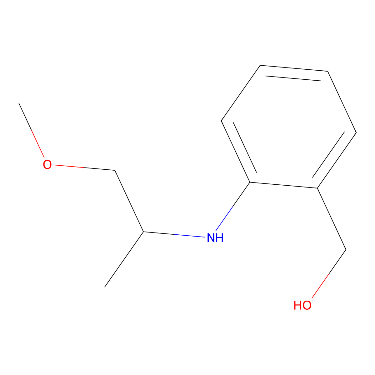 {2-[(1-Methoxypropan-2-yl)amino]phenyl}methanol molecular structure, CAS 1251027-65-2
