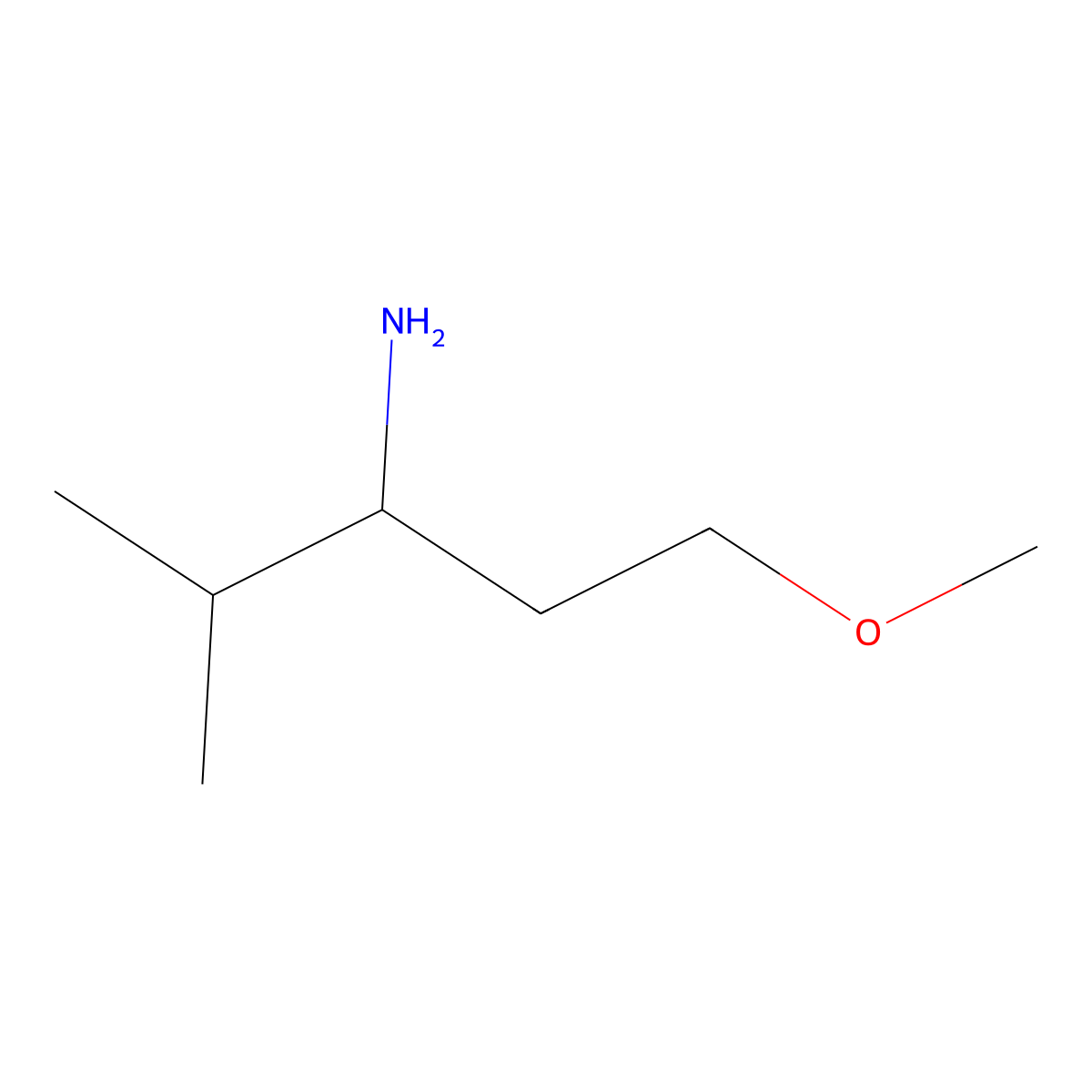 1-Methoxy-4-methylpentan-3-amine molecular structure, CAS 1251028-20-2