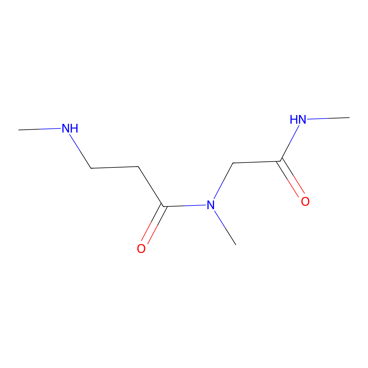N-methyl-3-(methylamino)-N-[(methylcarbamoyl)methyl]propanamide molecular structure, CAS 1251028-99-5