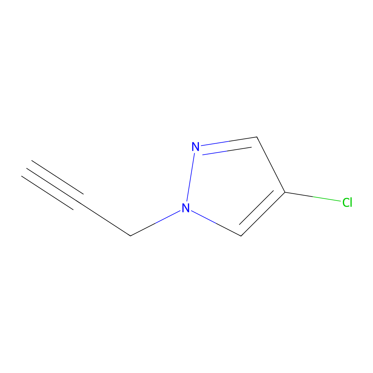 4-chloro-1-(prop-2-yn-1-yl)-1H-pyrazole molecular structure, CAS 1251029-14-7