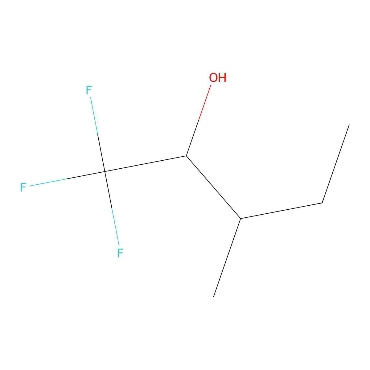 1,1,1-Trifluoro-3-methylpentan-2-ol molecular structure, CAS 1251029-35-2