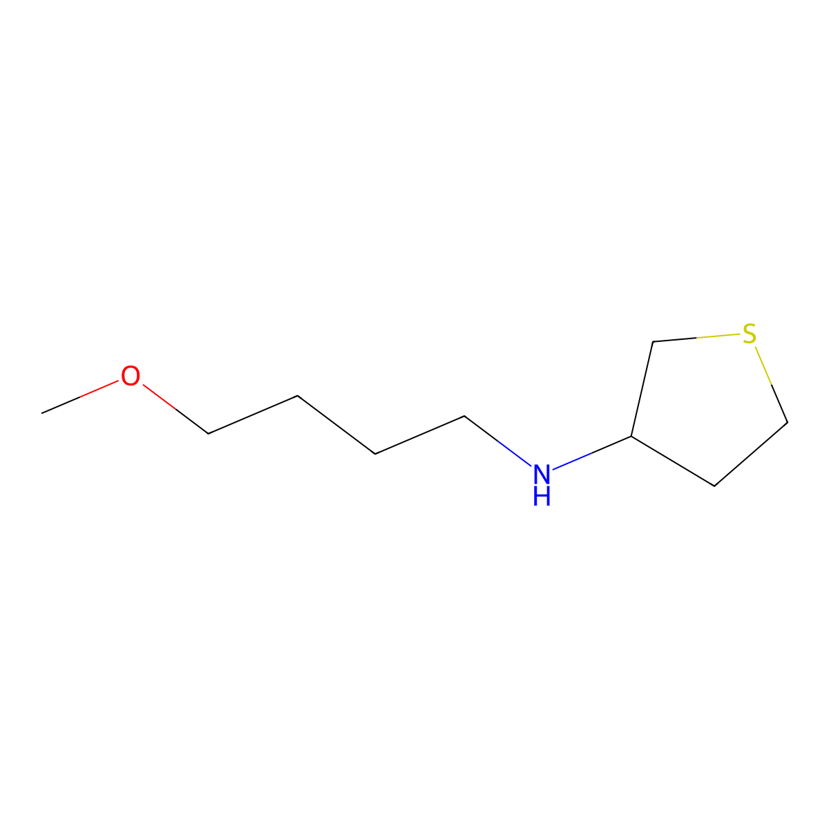 N-(4-Methoxybutyl)tetrahydrothiophen-3-amine molecular structure, CAS 1251030-08-6
