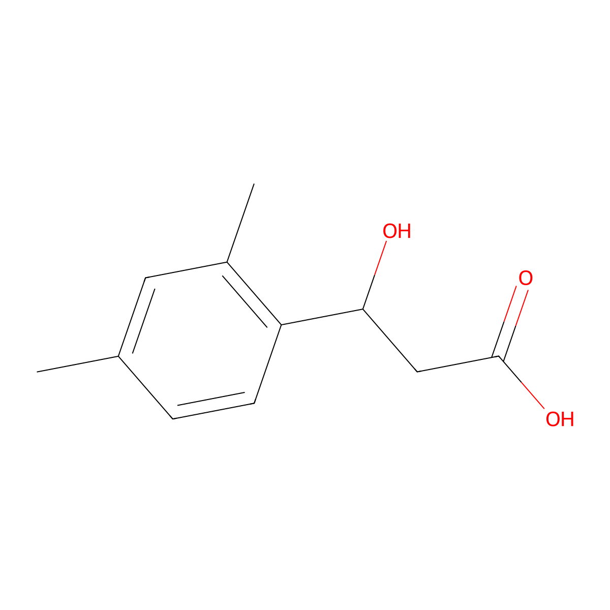 3-(2,4-Dimethylphenyl)-3-hydroxypropanoic acid molecular structure, CAS 1251032-06-0
