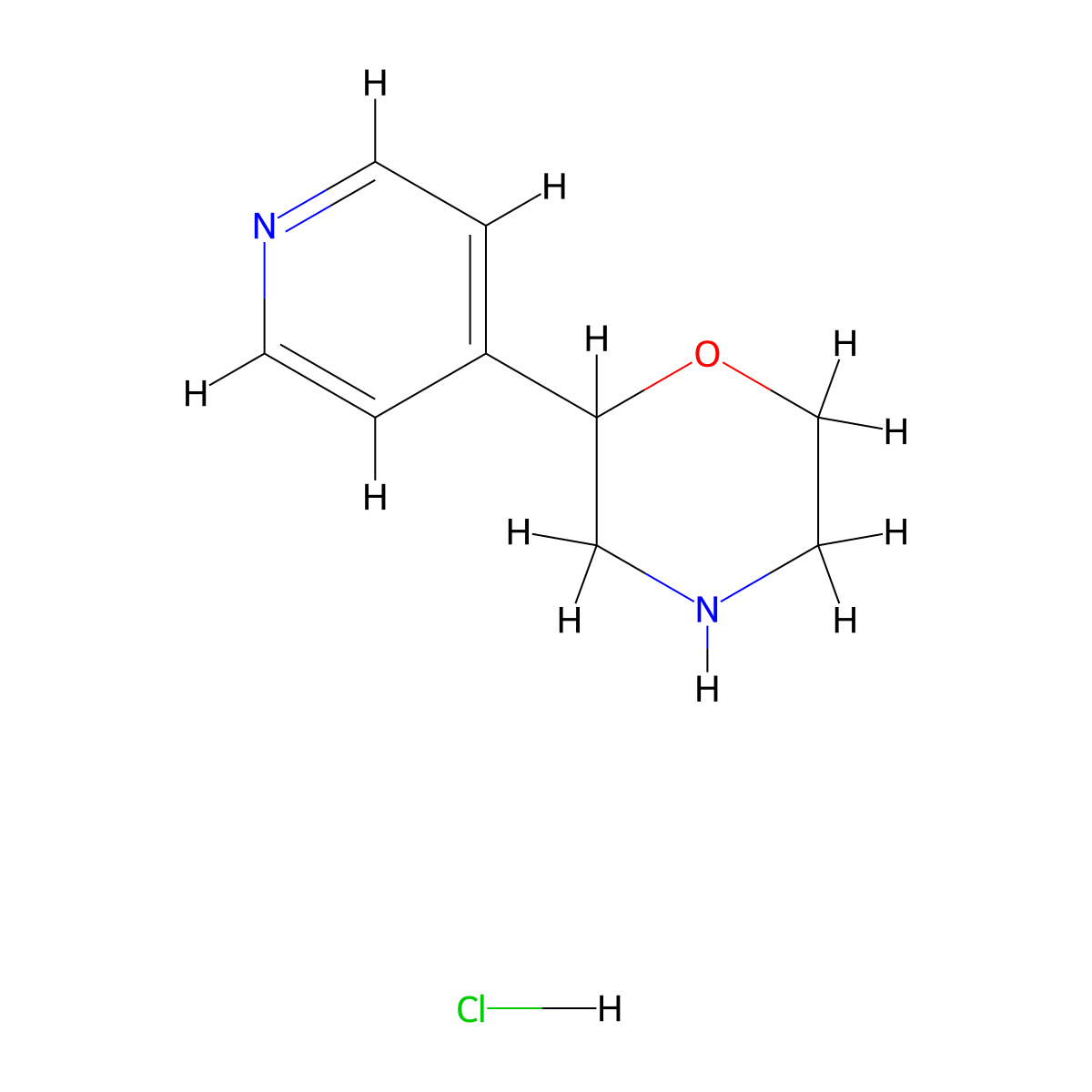 2-(Pyridin-4-yl)morpholine hydrochloride molecular structure, CAS 1251032-60-6