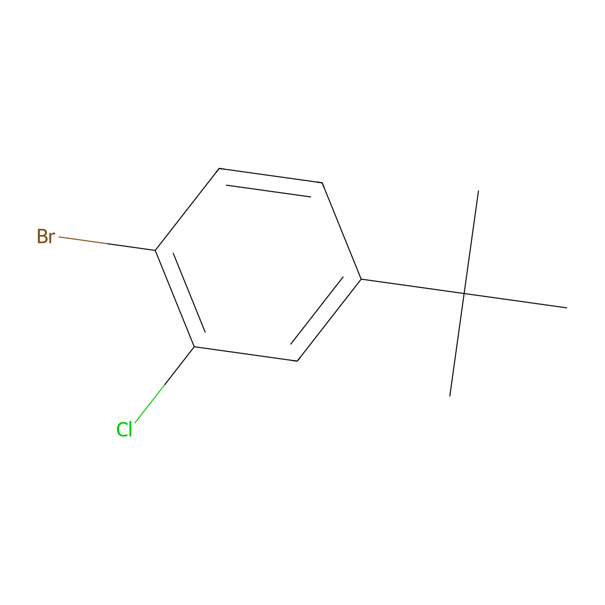 1-Bromo-4-(tert-butyl)-2-chlorobenzene molecular structure, CAS 1251032-65-1