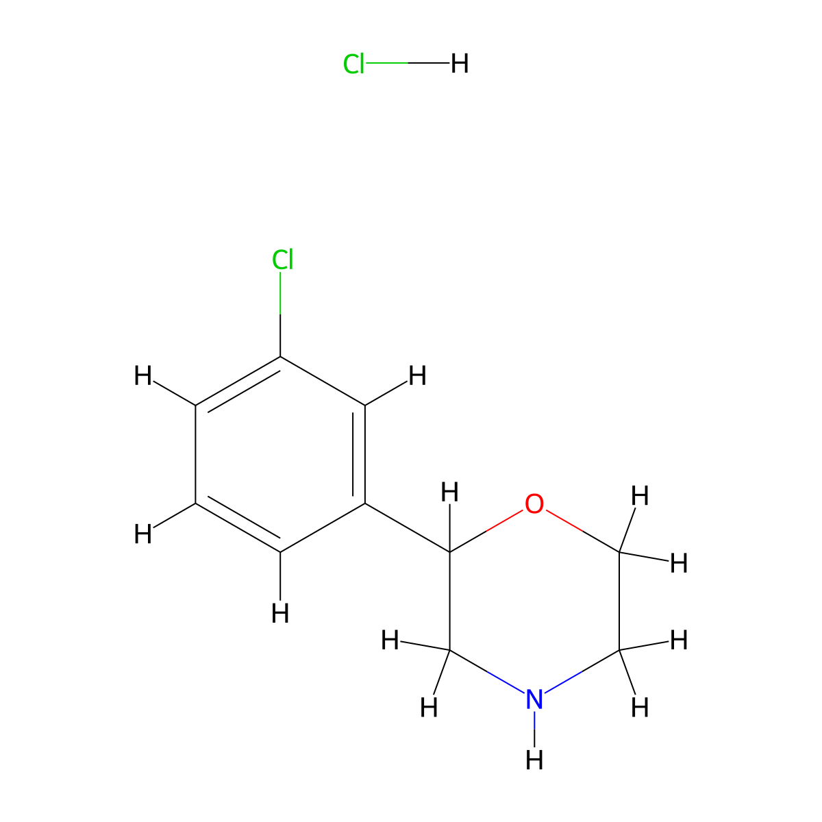 2-(3-Chlorophenyl)morpholine hydrochloride molecular structure, CAS 1251032-78-6