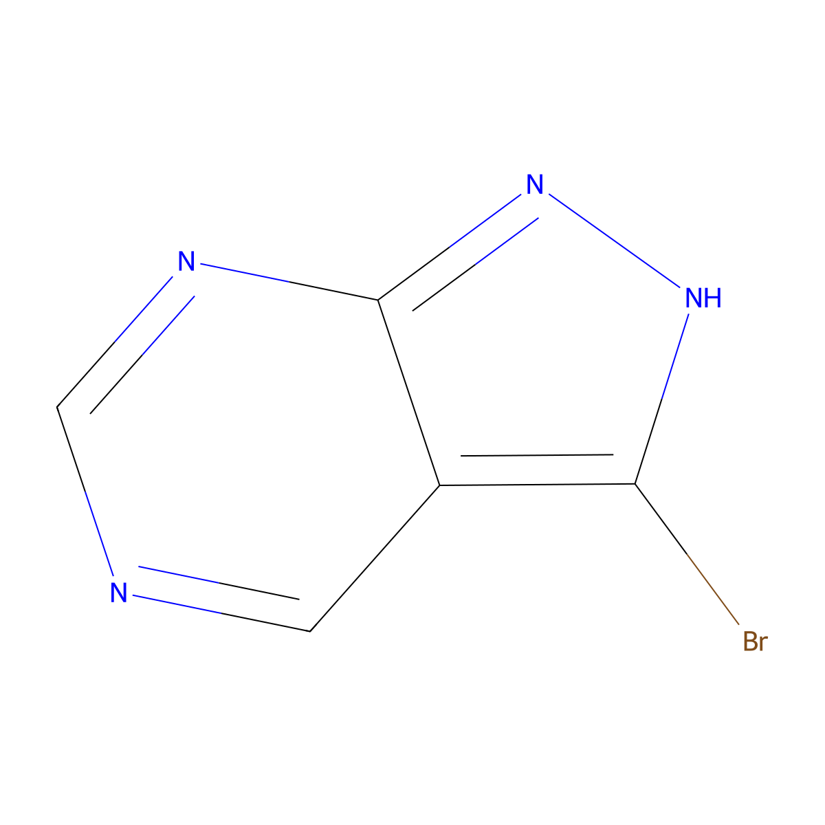 3-Bromo-1H-pyrazolo[3,4-d]pyrimidine molecular structure, CAS 1251033-27-8