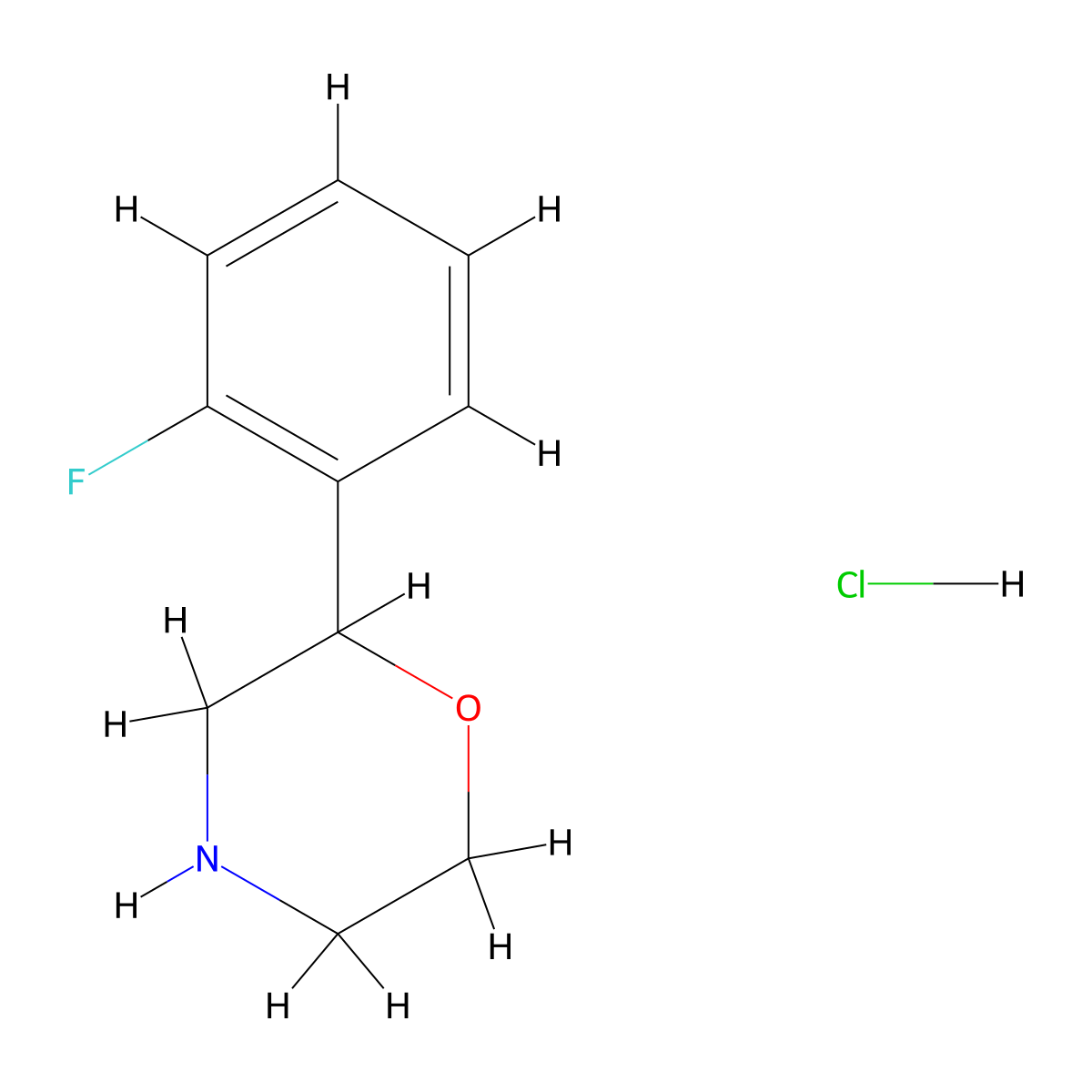 2-(2-Fluorophenyl)morpholine hydrochloride molecular structure, CAS 1251033-32-5