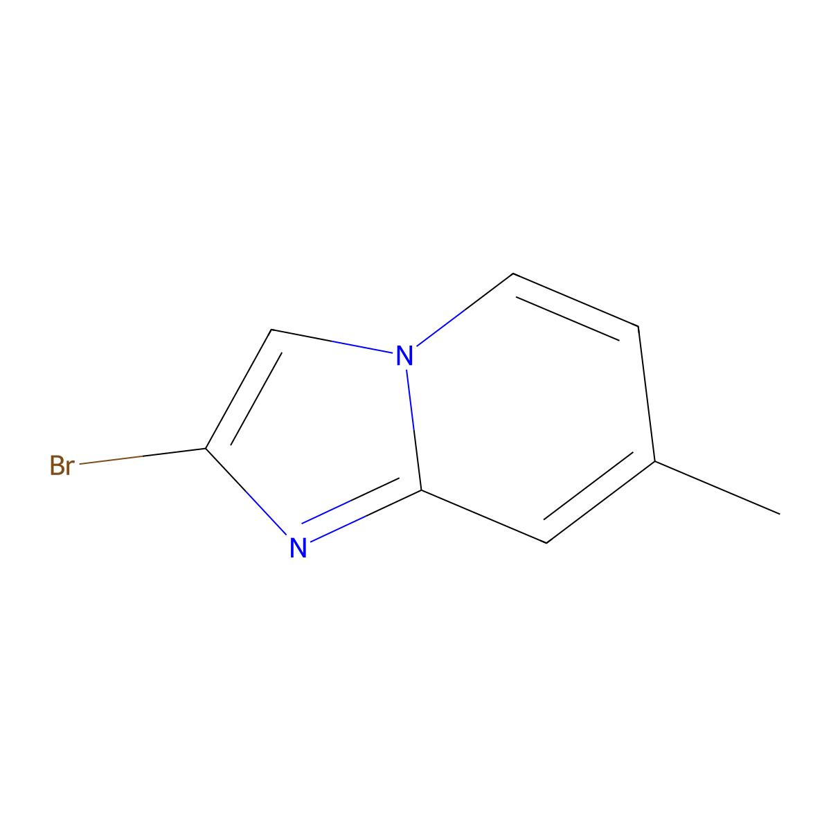 2-Bromo-7-methylimidazo[1,2-a]pyridine molecular structure, CAS 1251033-52-9