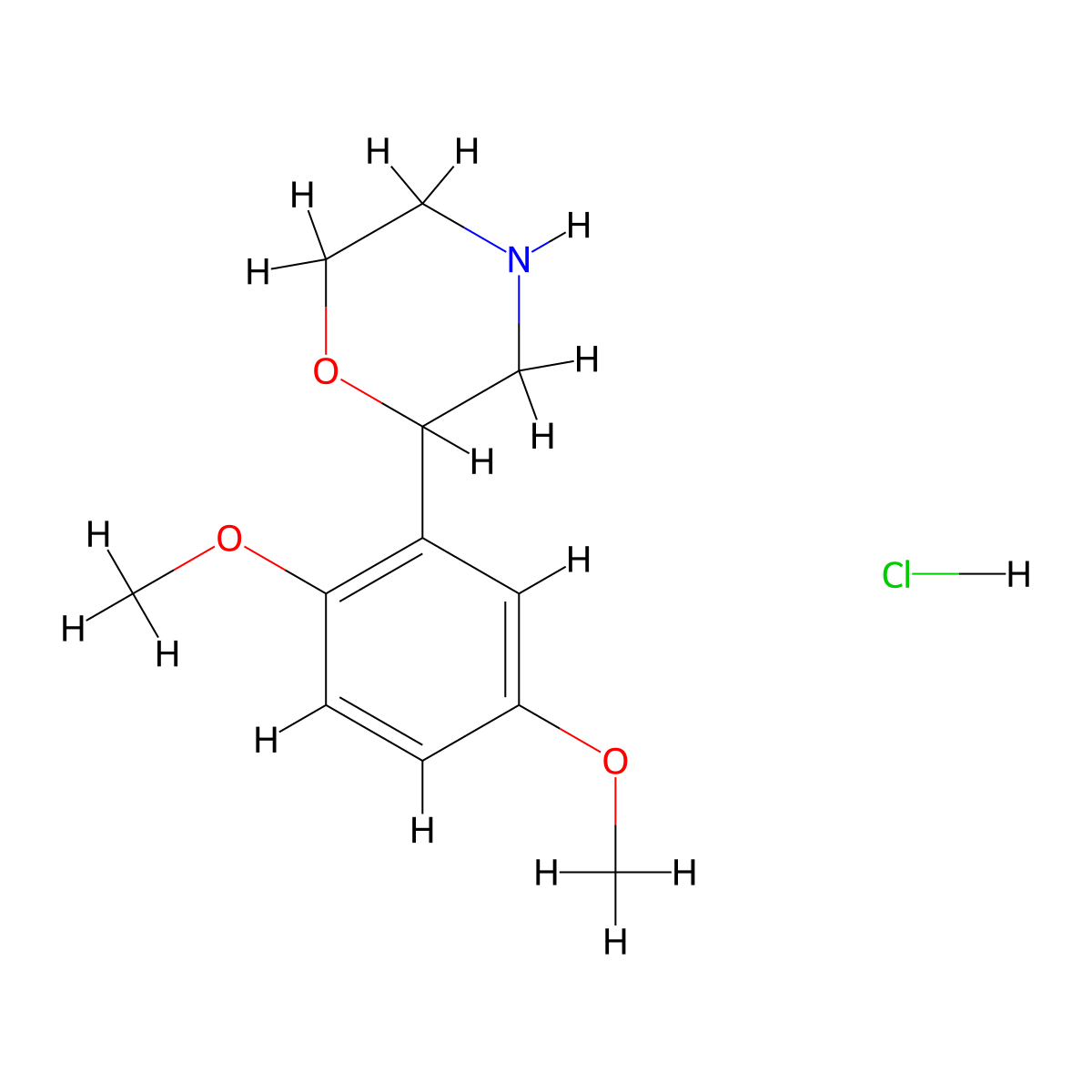 2-(2,5-Dimethoxyphenyl)morpholine hydrochloride molecular structure, CAS 1251033-62-1