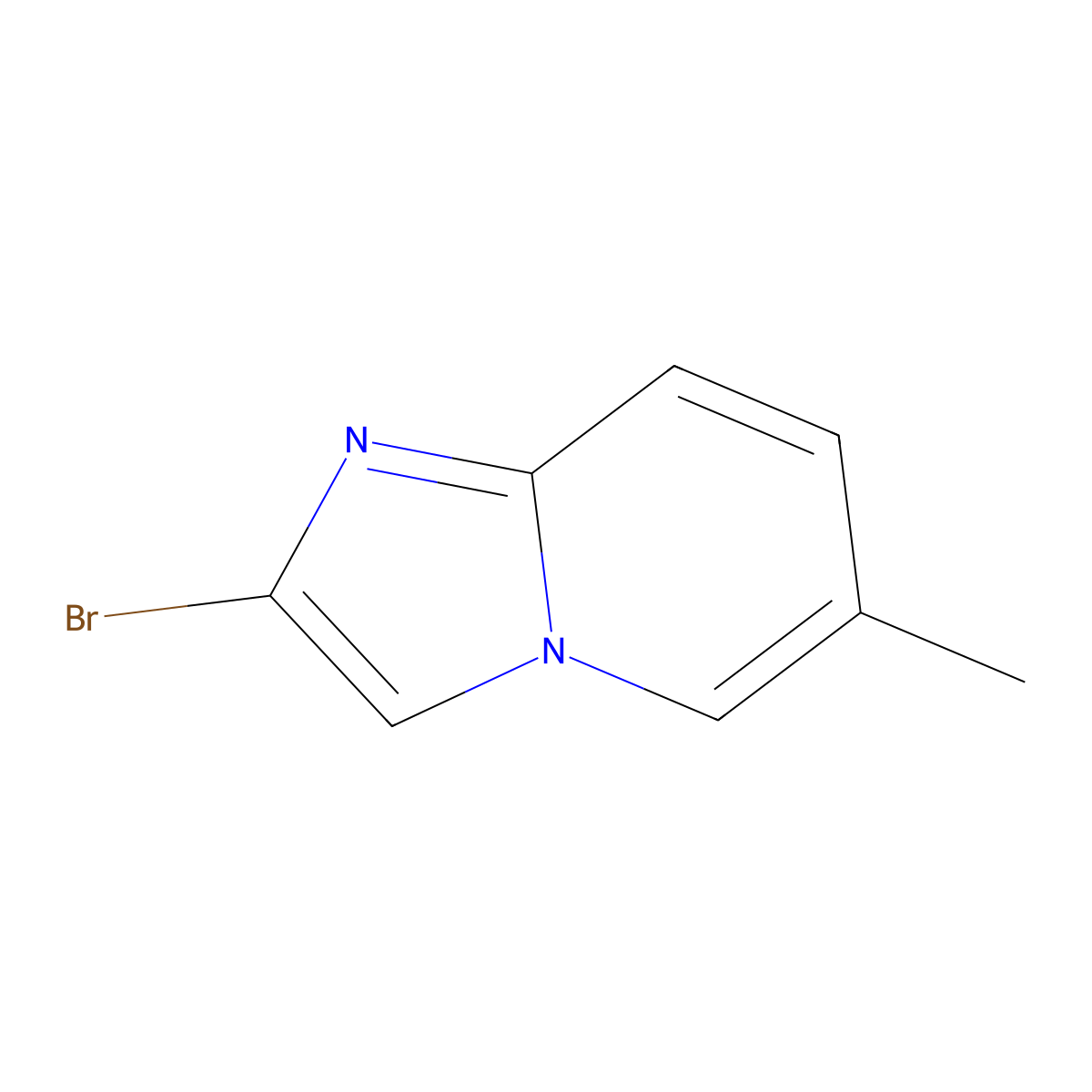 2-Bromo-6-methylimidazo[1,2-a]pyridine molecular structure, CAS 1251033-76-7