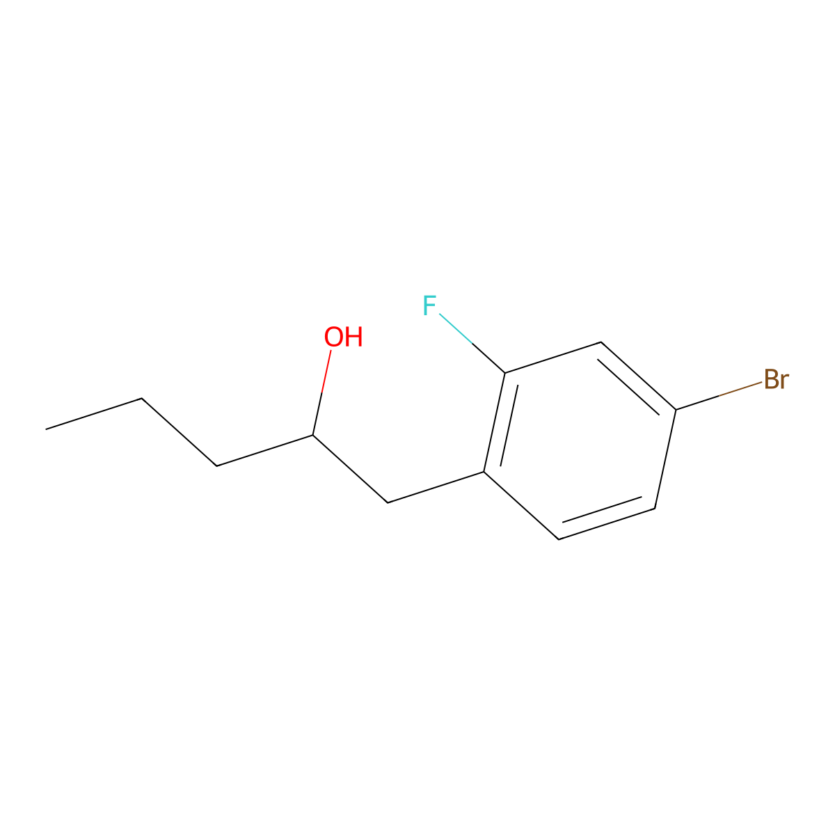1-(4-Bromo-2-fluorophenyl)-2-pentanol molecular structure, CAS 1251034-91-9