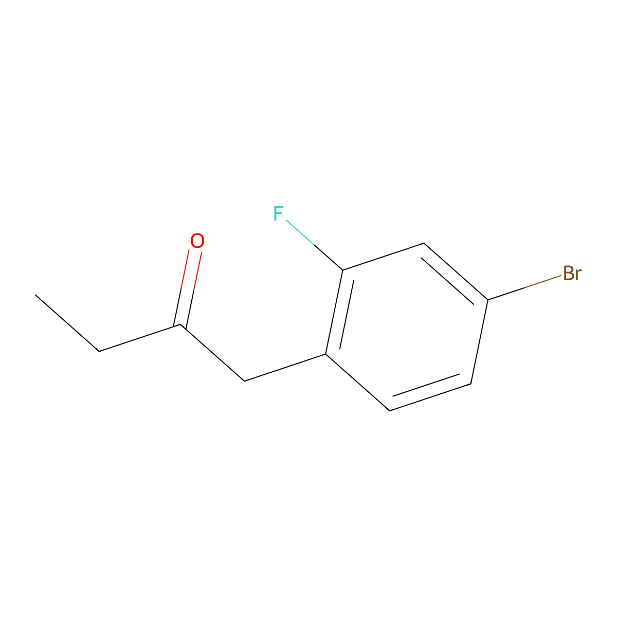 1-(4-Bromo-2-fluorophenyl)butan-2-one molecular structure, CAS 1251035-56-9