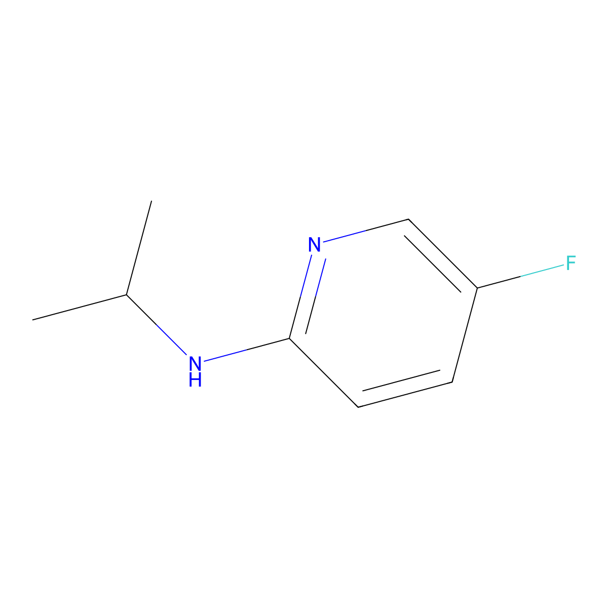 5-fluoro-N-isopropylpyridin-2-amine molecular structure, CAS 1251039-74-3