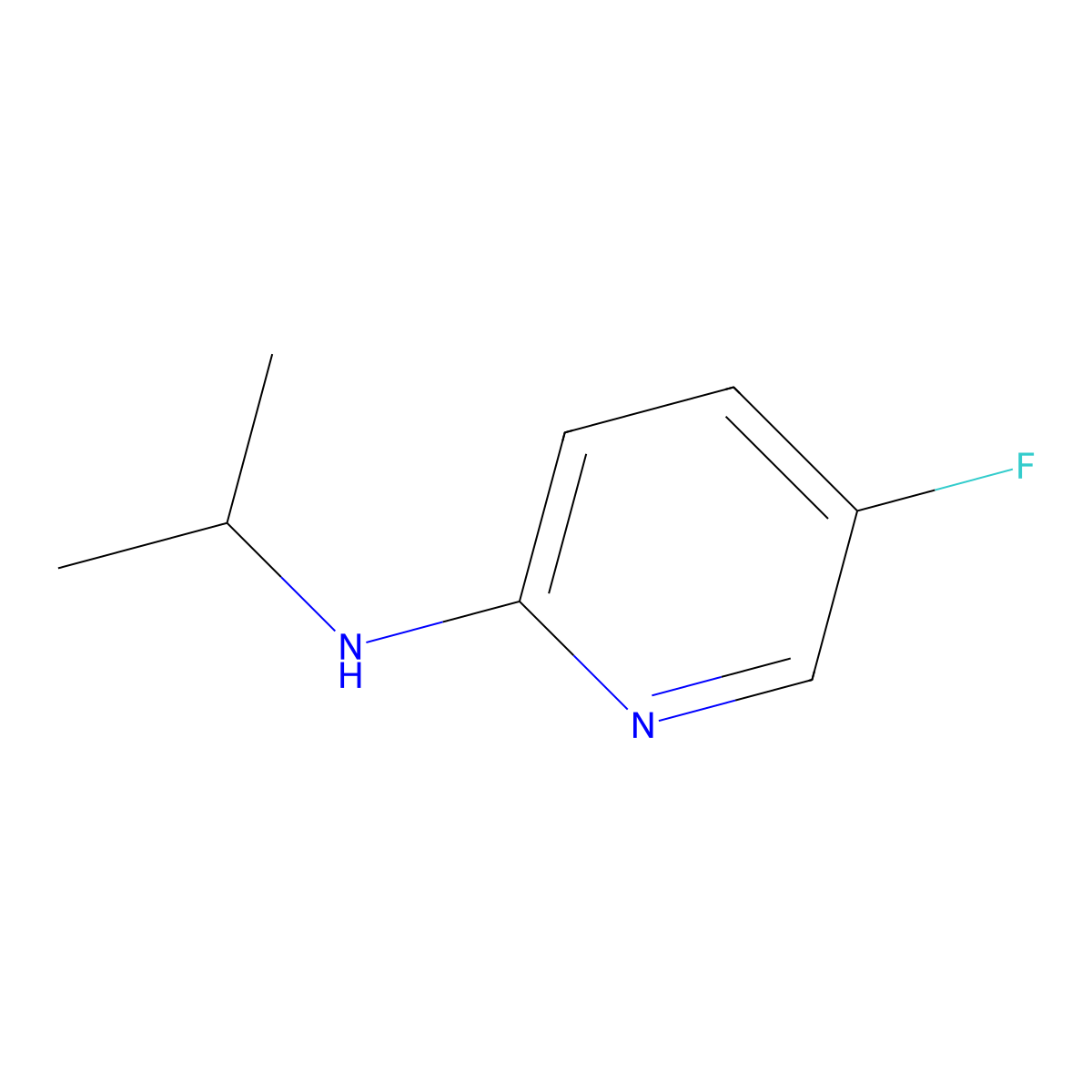 5-fluoro-N-isopropylpyridin-2-amine molecular structure, CAS 1251039-74-3